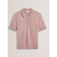Ted Baker Pure Wool Polo Shirt Pink