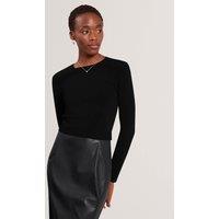 Ted Baker Round Neck Mini Waisted Dress Black