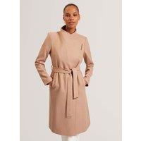 Ted Baker Wool Rich Wrap Coat Camel
