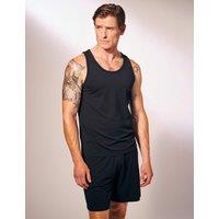 David Gandy Wellwear Premium Cotton Modal Blend Pyjama Vest Black
