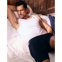 David Gandy Wellwear Premium Cotton Modal Blend Pyjama Vest White