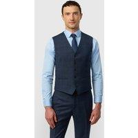 Ted Baker Tailored Fit Wool Blend Check Waistcoat Navy