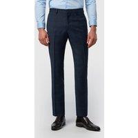 Ted Baker Tailored Fit Wool Blend Check Suit Trousers Navy
