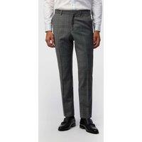 Ted Baker Tailored Fit Wool Blend Check Suit Trousers Grey