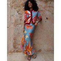 Never Fully Dressed Dorris Skirt in Dolce Vita Print Blue Mix