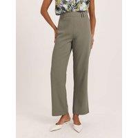 SABA Mid Rise Straight Leg Trousers Green