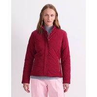 Sportscraft High Neck Zip Up Quilted Jacket Red