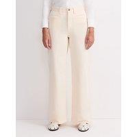 Sportscraft High Waisted Wide Leg Jeans White