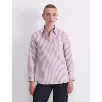 Sportscraft Cotton Rich Striped Shirt with Silk Purple