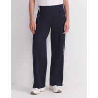 Sportscraft Side Stripe Wide Leg Trousers Navy