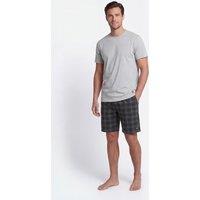 Lyle & Scott Cotton Rich Checked Loungewear Set Grey