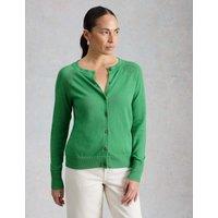 White Stuff Pure Cotton Textured Cardigan Green