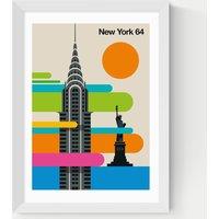 East End Prints New York 64 Framed Art White