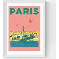 East End Prints Paris France Framed Art White