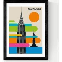 East End Prints New York 64 Framed Art Black