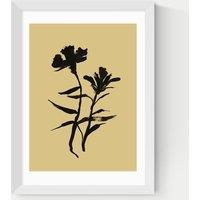 East End Prints Mono Botanical 3 Framed Art Print White