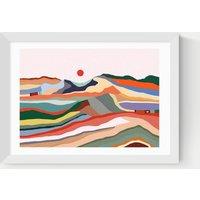 East End Prints Camaleonte Framed Art Print White