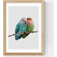 East End Prints Two Love Birds Framed Art Natural