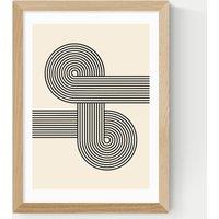East End Prints Retro Waves Abstract Framed Art Natural