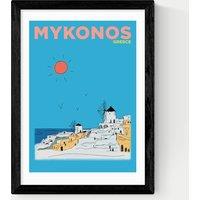East End Prints Mykonos Greece Framed Art Black