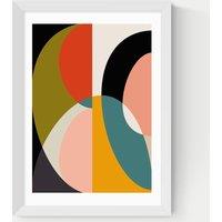 East End Prints Mid Century DIN XI Framed Art Print White