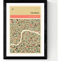 East End Prints London Streetguide Framed Art Print Black