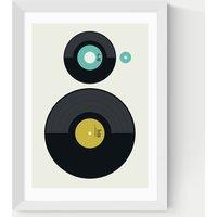 East End Prints LPvsEP Framed Art Print White