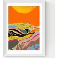 East End Prints Sunny Hills Framed Art Print White