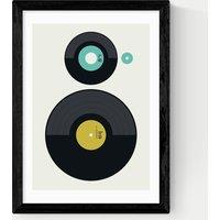 East End Prints LPvsEP Framed Art Print Black
