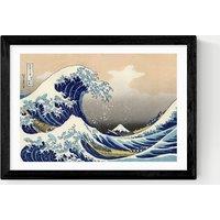 East End Prints The Great Wave Off Kanagawa Framed Art Print Black