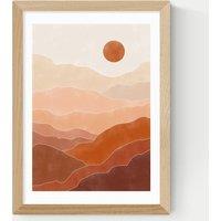 East End Prints Terracotta Landscape Framed Art Print Natural