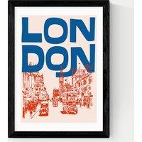 East End Prints London City Framed Art Print Black