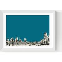 East End Prints North & South Framed Art Print White