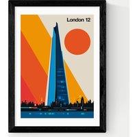 East End Prints London 12 Framed Art Print Black