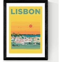 East End Prints Lisbon Framed Art Print Black