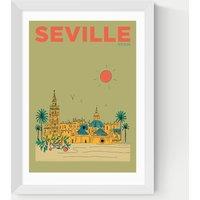 East End Prints Seville Framed Art Print White