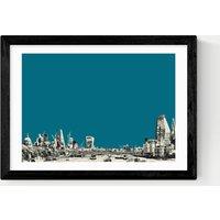 East End Prints North & South Framed Art Print Black
