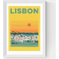 East End Prints Lisbon Framed Art Print White