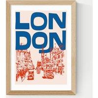 East End Prints London City Framed Art Print Natural