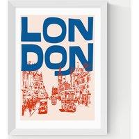 East End Prints London City Framed Art Print White