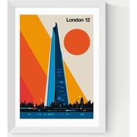 East End Prints London 12 Framed Art Print White