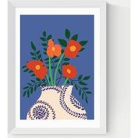 East End Prints Poppy Framed Art Print White