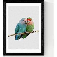 East End Prints Two Love Birds Framed Art Black