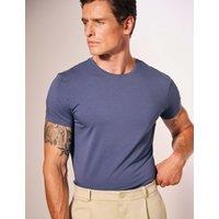 David Gandy Wellwear Ultimate Cotton Modal Crew Neck T-Shirt Medium Blue