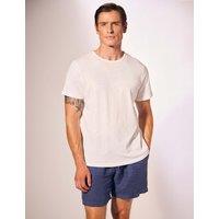 David Gandy Wellwear Ultimate Cotton Linen Blend Tee White