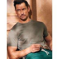 David Gandy Wellwear Pure Cotton Crew Neck T-Shirt Light Green
