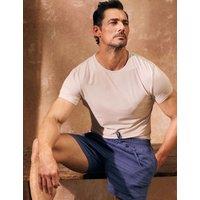 David Gandy Wellwear Ultimate Cotton Modal Crew Neck T-Shirt Beige