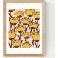 East End Prints Yellow Wildflowers Rectangle Framed Art Natural
