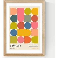 East End Prints Bauhaus Shapes Framed Art Natural