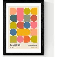 East End Prints Bauhaus Shapes Framed Art Black
